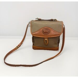 Vintage Dooney & Bourke Surrey Satchel Crossbody Shoulderbag Pebble Grain Cognac
